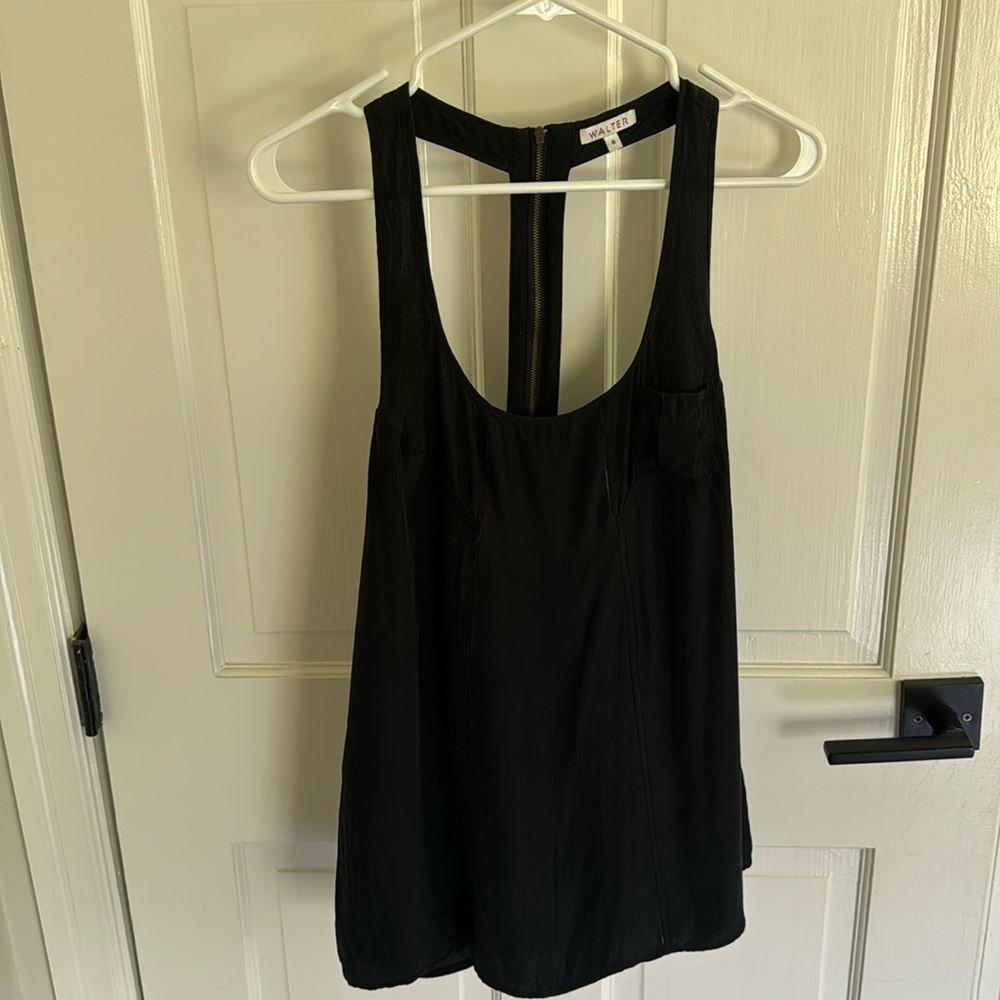 Walter 100% silk zipper tank (size 6)